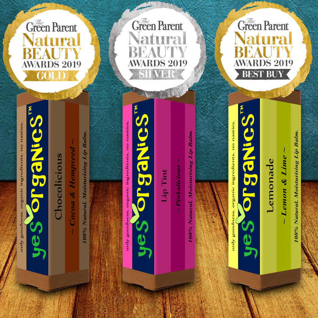 The Green Parent Natural Beauty Award Winners 2019 | Best Lip Balm | Yes Organics