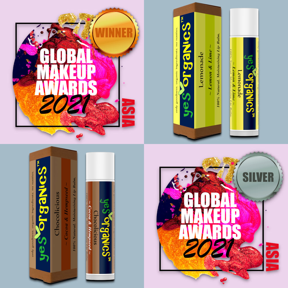 Global Beauty Awards 2021 | Best Lip Balm 2021 Gold Award Winner | Yes Organics NZ