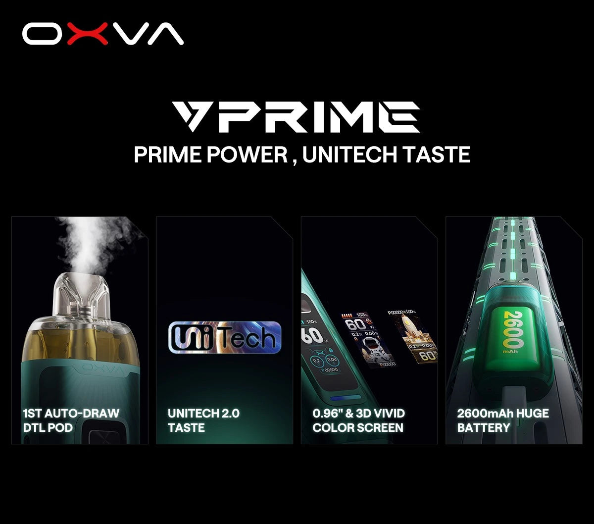 OXVA VPrime Prime Power, Hương vị Unitech
