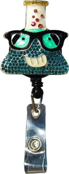 Lab Flask Sparkle and Shine Badge Reel
