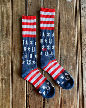 Lucky Stars And Stripes Performance Crew Socks