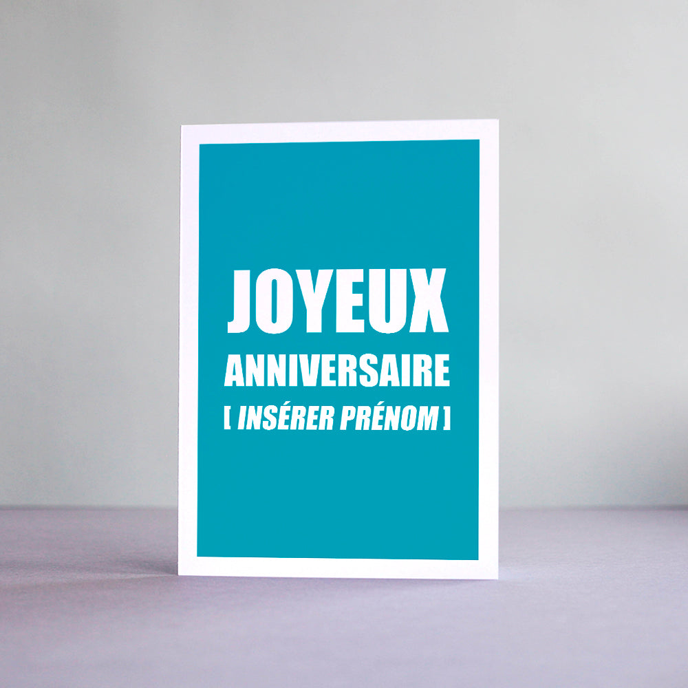 Carte Joyeux Anniversaire Impersonnelle