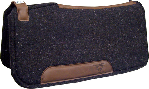 Diamond Wool Contoured Ranch Pad - 32 x 32 Black