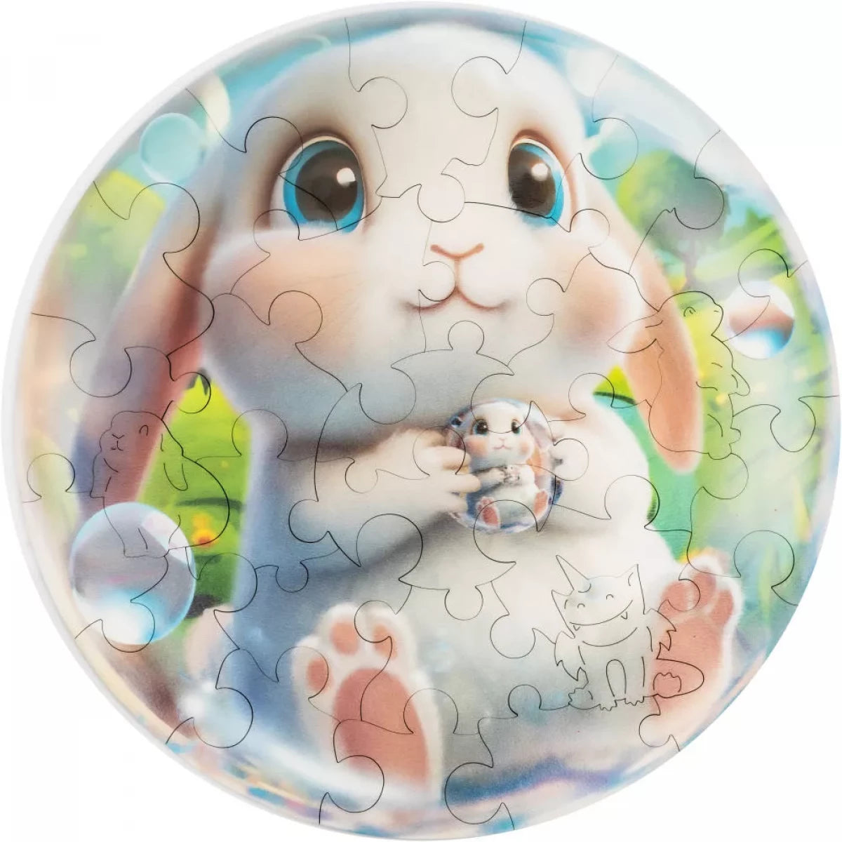

Wooden Puzzle Unidragon Bubblezz Rabbit, One Size - 9.8×9.8", 30 pcs