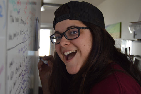 Salina Mendoza in her studio apartment in Long Beach (Circa 2017)