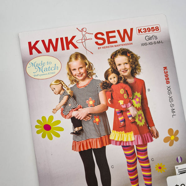 Kwik Sew 3902, Patti's Pinafore - Sizes T1-T2-T3-T4