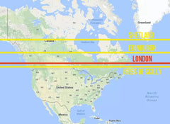 Comparaison de latitude au Royaume-Uni