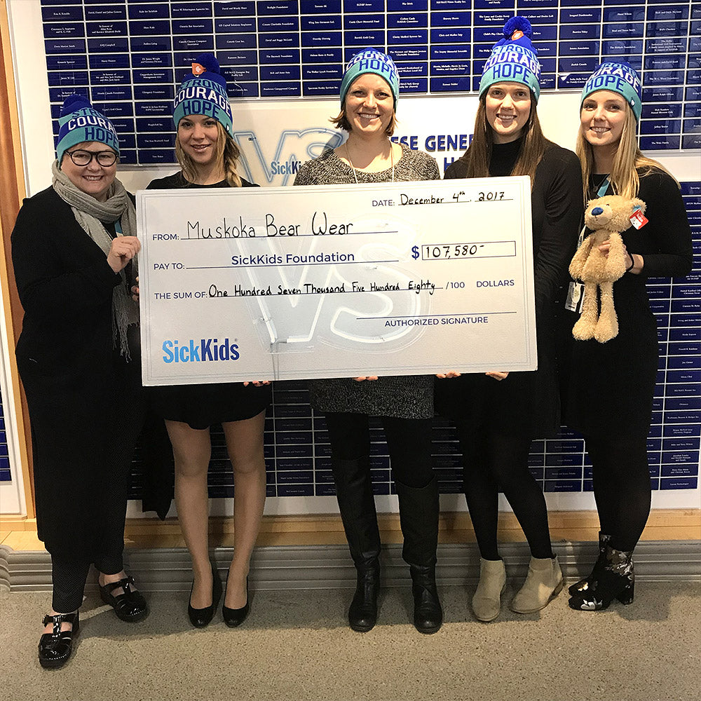 Muskoka Bear Wear - SickKids Foundation Donation 2017