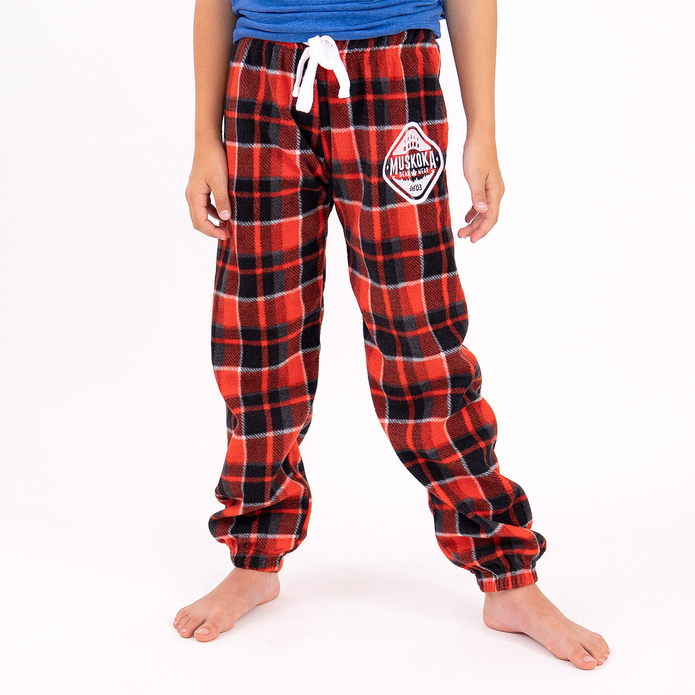 Cartoon Plaid Denim Pants: Embroidered Loose Fit For Kids Perfect