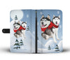 Amazing Siberian Husky Christmas Print Wallet Case-Free Shipping