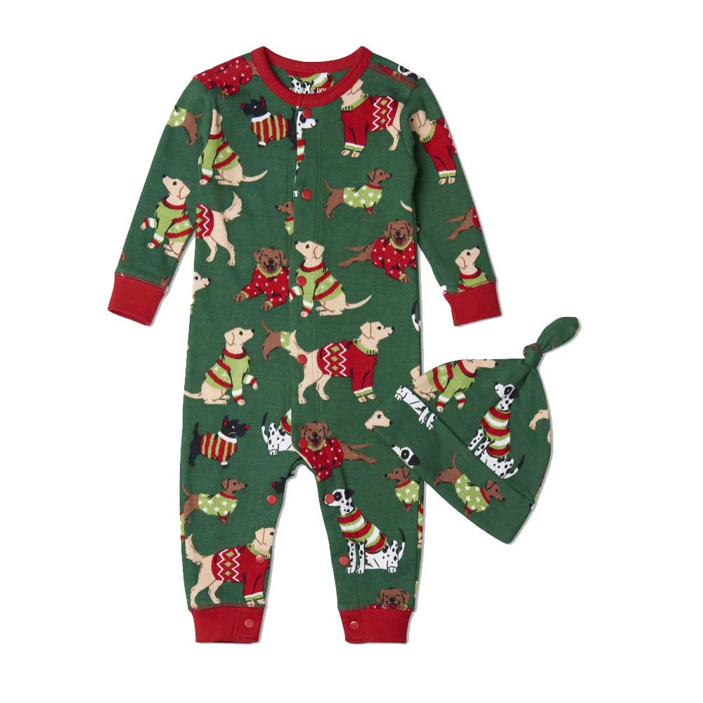 Forest Green Plaid Kids Union Suit by Hatley