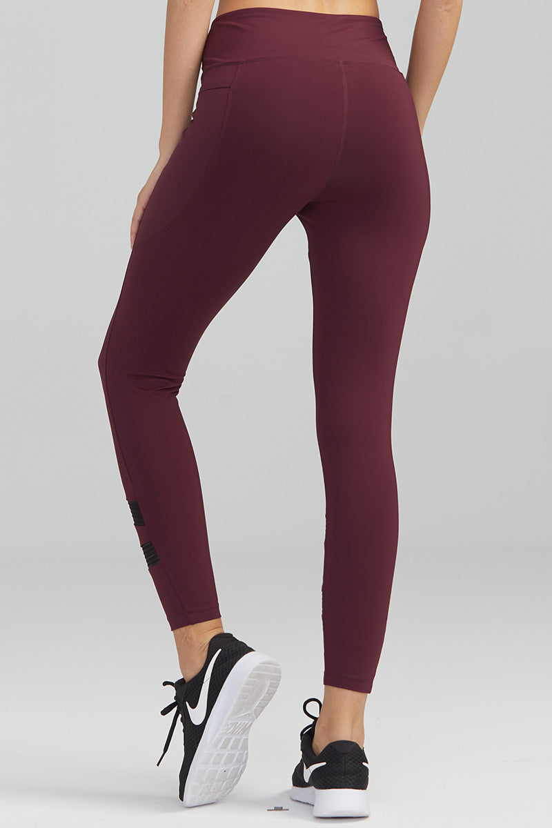 burgundy workout leggings