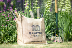 Jute bag in the garden