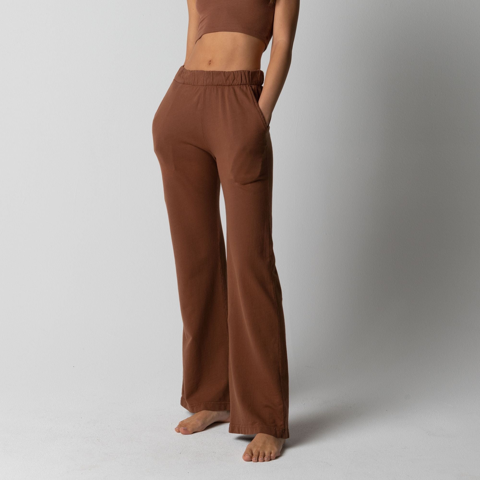 TALENTLESS | WOMENS FRENCH TERRY LOUNGE PANT - NUDES