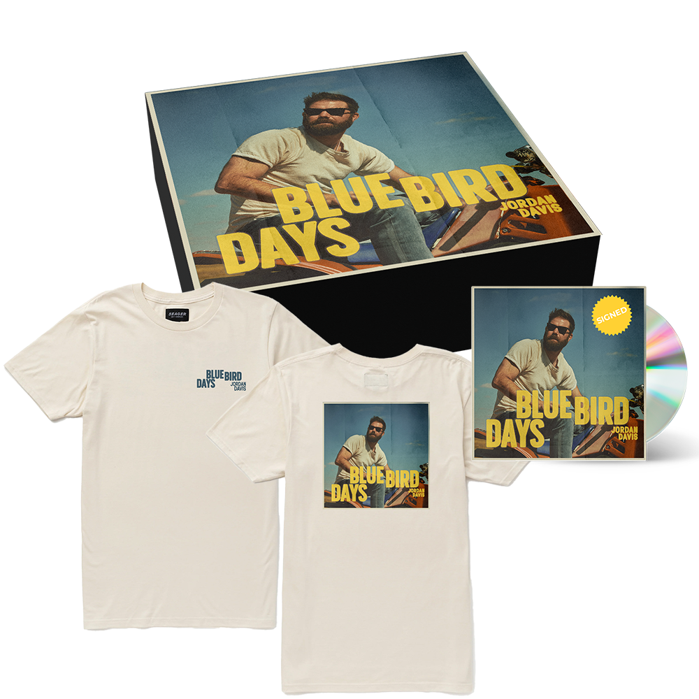 Jordan Davis Bluebird Days CD Box Set Seager Cream TShirt Edition