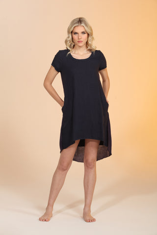 Scoop Mini Dress - Caviar - Navy