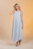 Linen Summer Dress - Black - Baby Blue