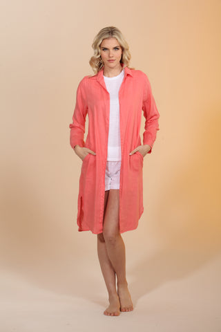 Linen Cardigan - Stone - Sunset