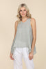 Uneven Linen Tank Top - Cream - Sea Salt