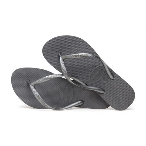 havaianas women's slim flip flops black