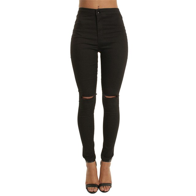 black ripped jeans womens high waisted