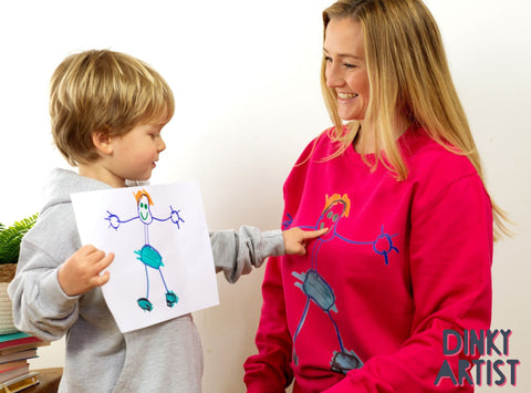 Children's drawing on a jumper