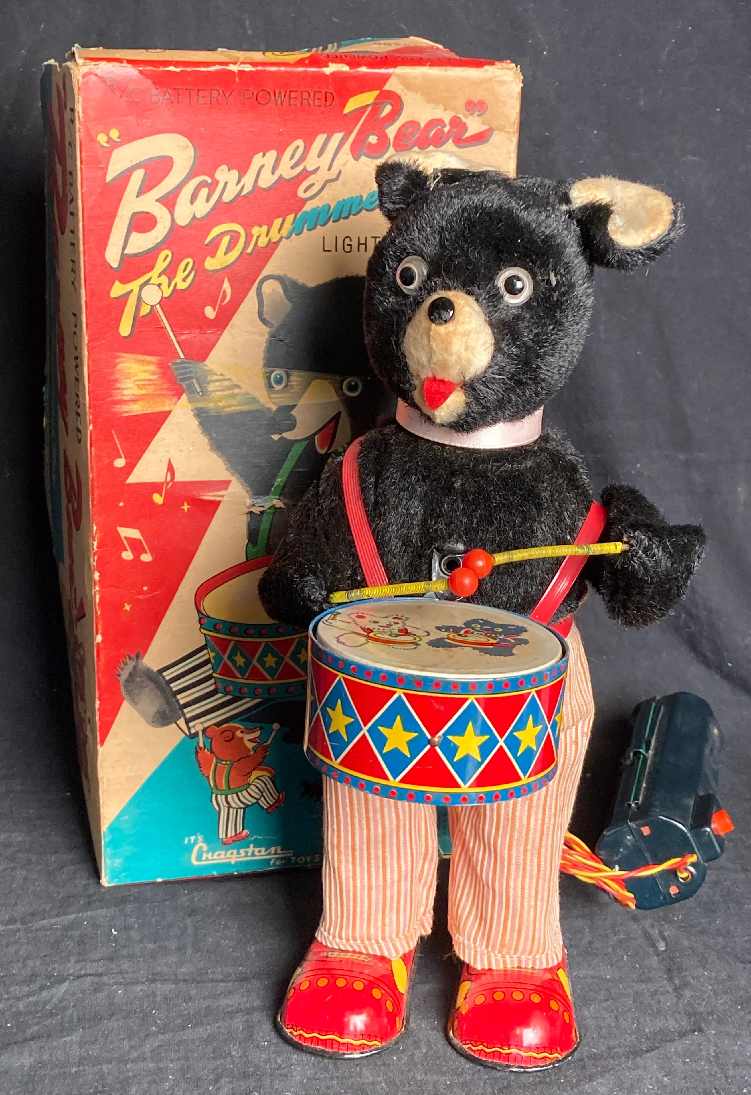 Main Street Toys - Vintage Alps Japan Battery Operated Barney Bear