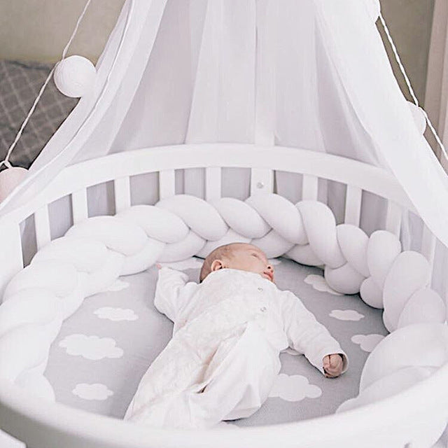 braided baby bed bumper