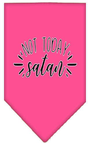 Not Today Satan Screen Print Bandana Bright Pink Large