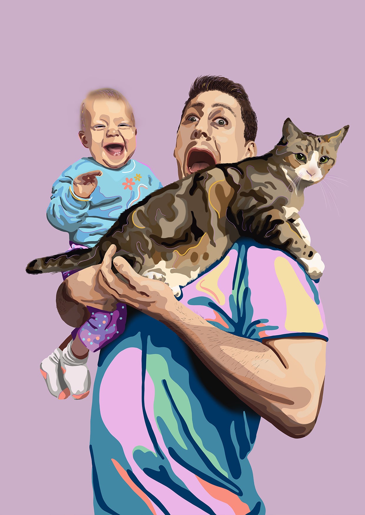 Custom Fathers day illustration for Carolyn
