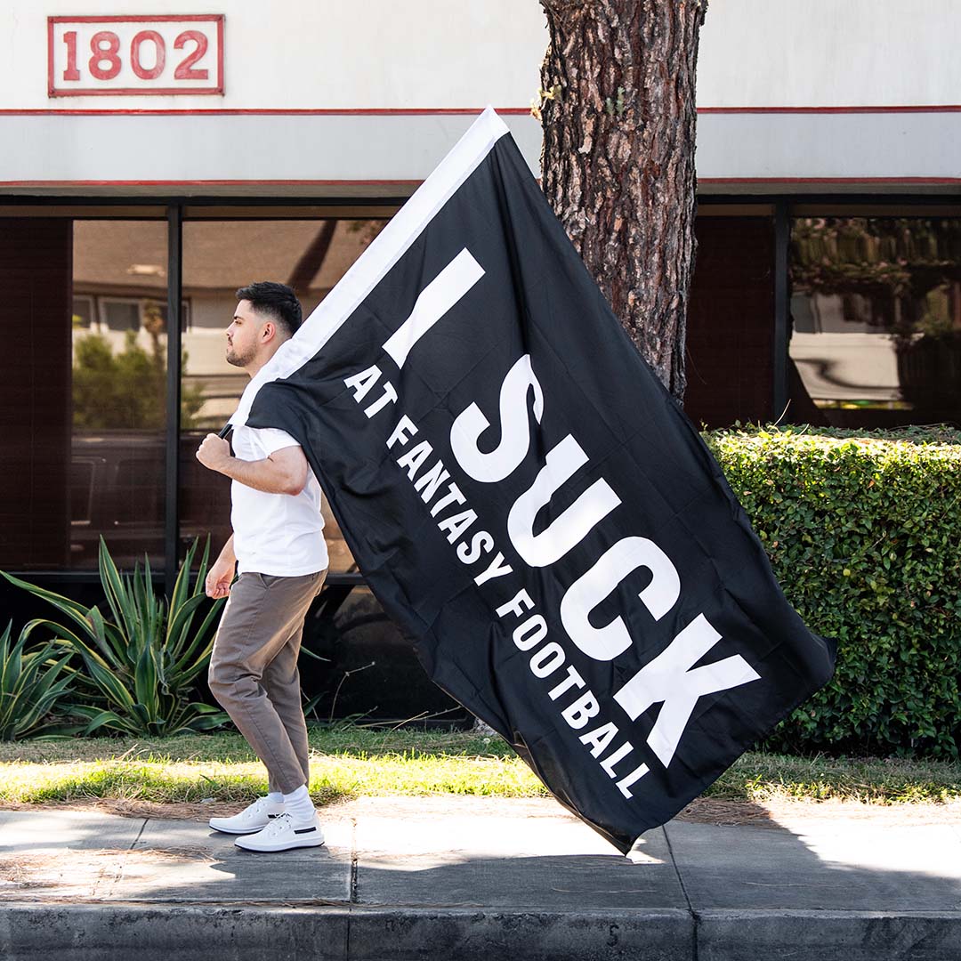 I Suck At Fantasy Football Flag 6ft