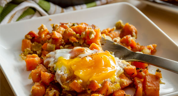 Chicken Chorizo and Sweet Potato Hash