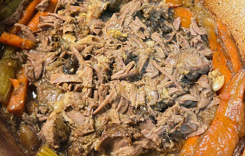 Shredded leg of lamb