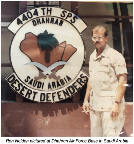 Ron Neldon pictured at Dhahran Air Force Base in Saudi Arabia