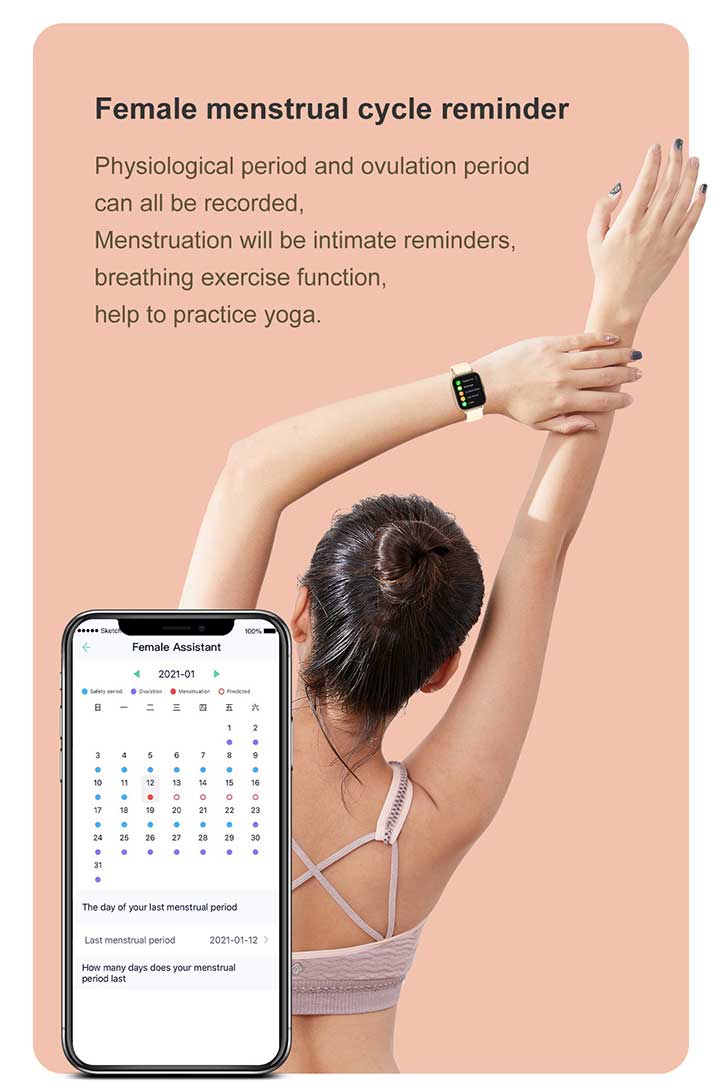 Activa Pixel női okosóra menstruációs naptár