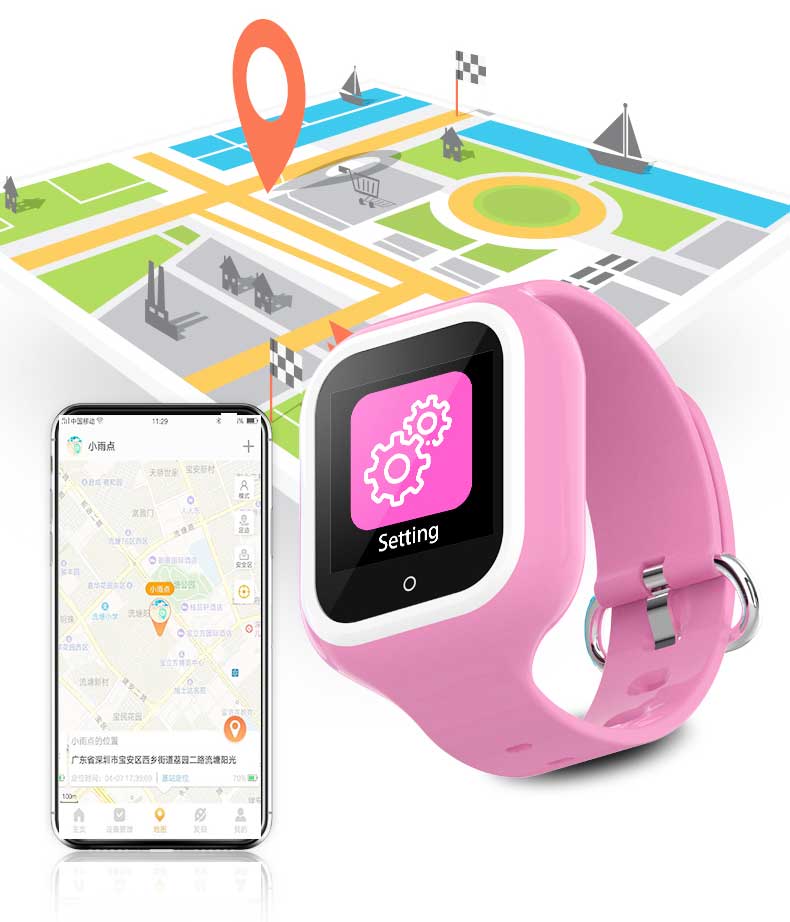 KidSafe Friend 4G fekete gyerek okosóra GPS+LBS+WIFI helymeghatározás