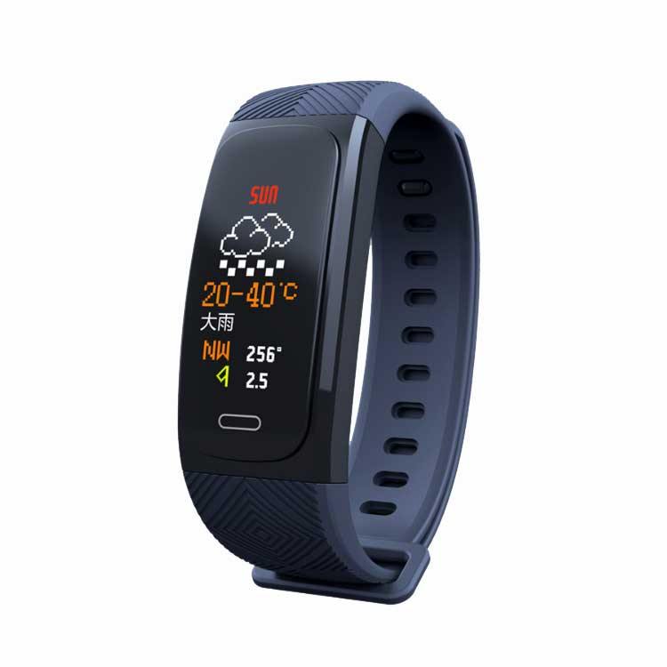 WayGo Style kék sport okoskarkötő GPS és vérnyomásmérő