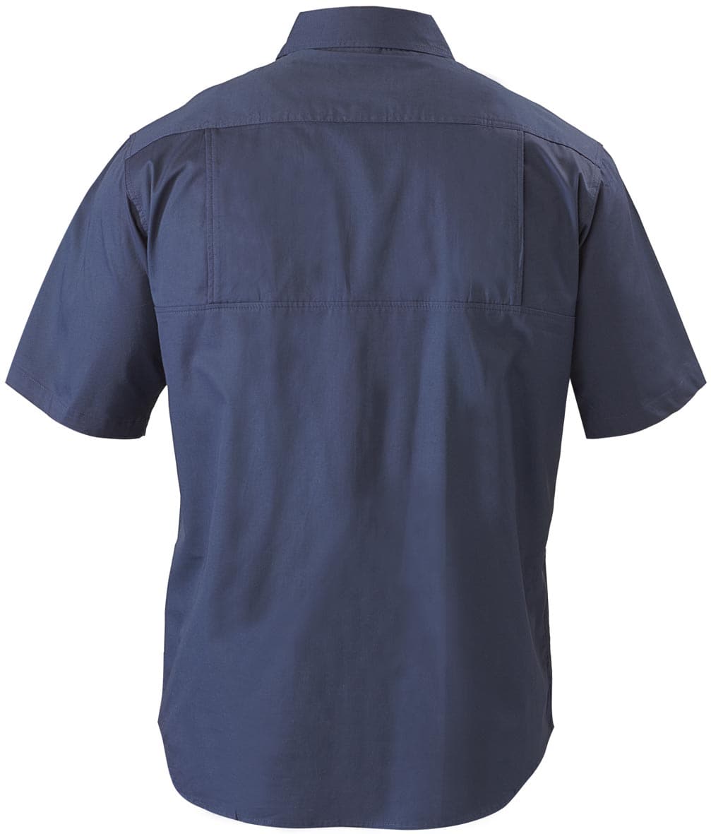 Bisley Cool Lightweight Drill Shirt - Short Sleeve - Navy (BS1893)