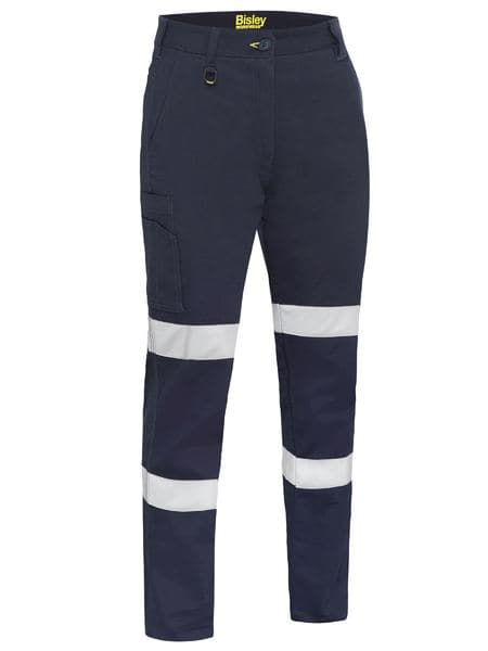 Modern fit stretch cotton drill cargo cuffed pants - BPC6028
