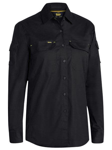 Bisley BS6490 X Airflow Stretch Ripstop Shirt Black - Days Industrial