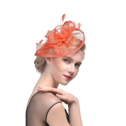 wedding hats coral