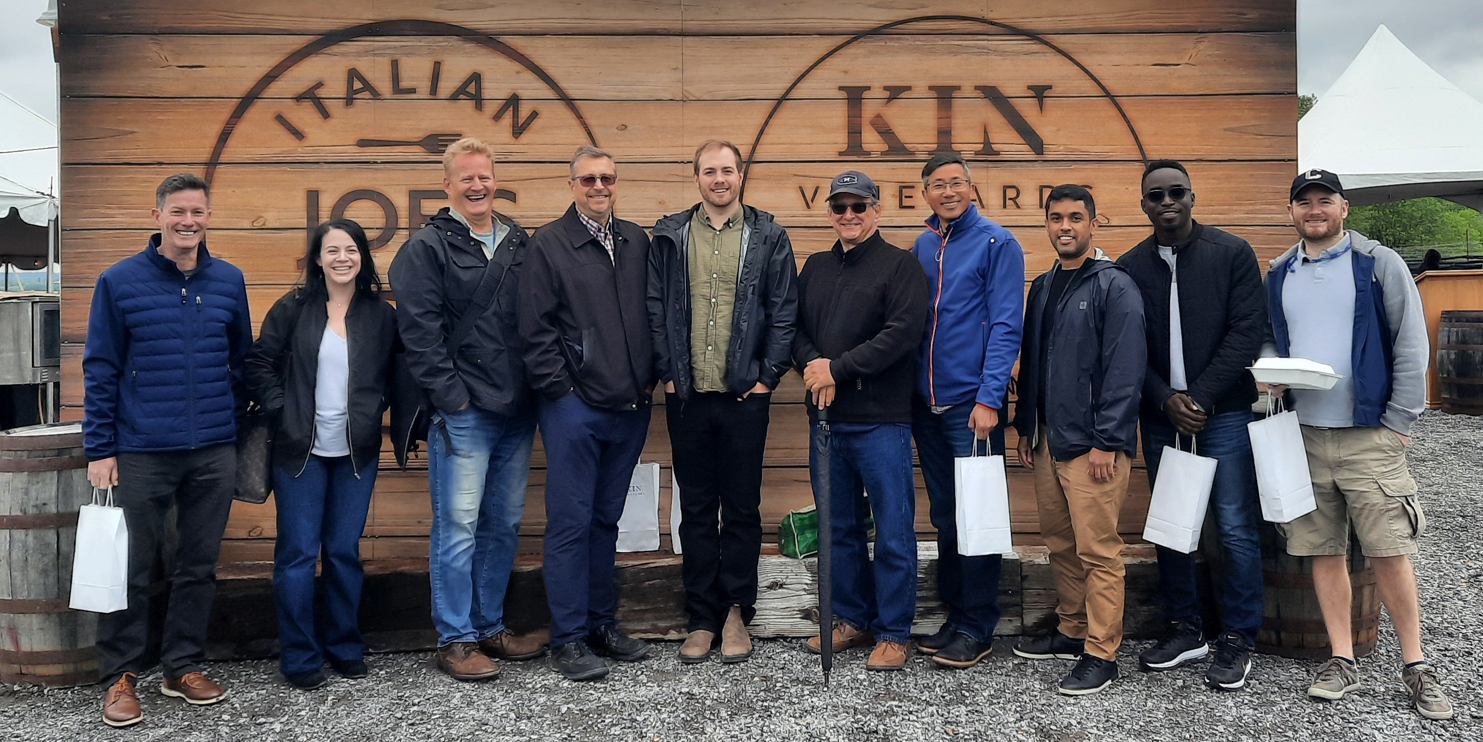Corporate wine tour stops at Kin Vineyard in Carp, Ontario