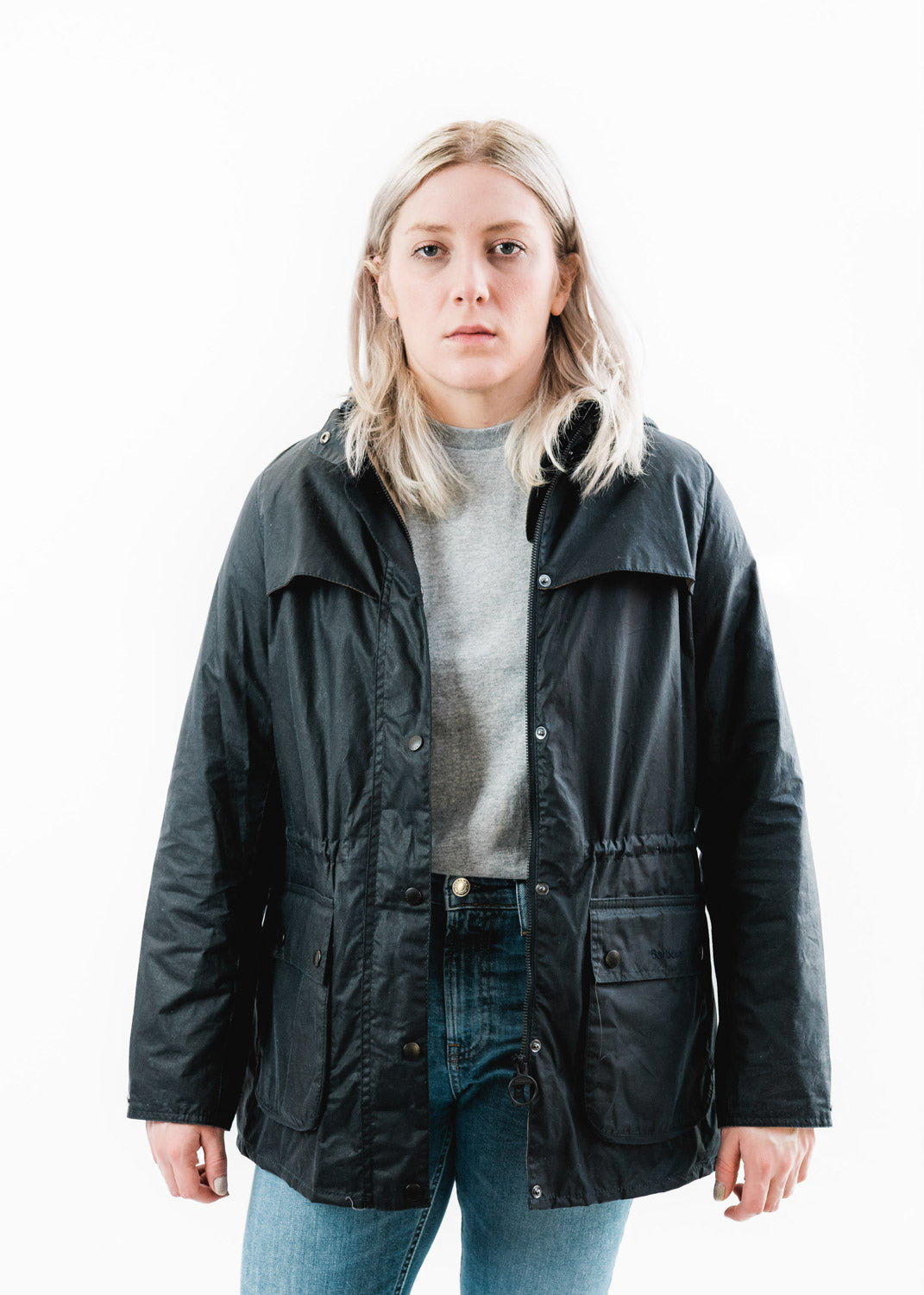 barbour waxed cotton jacket womens