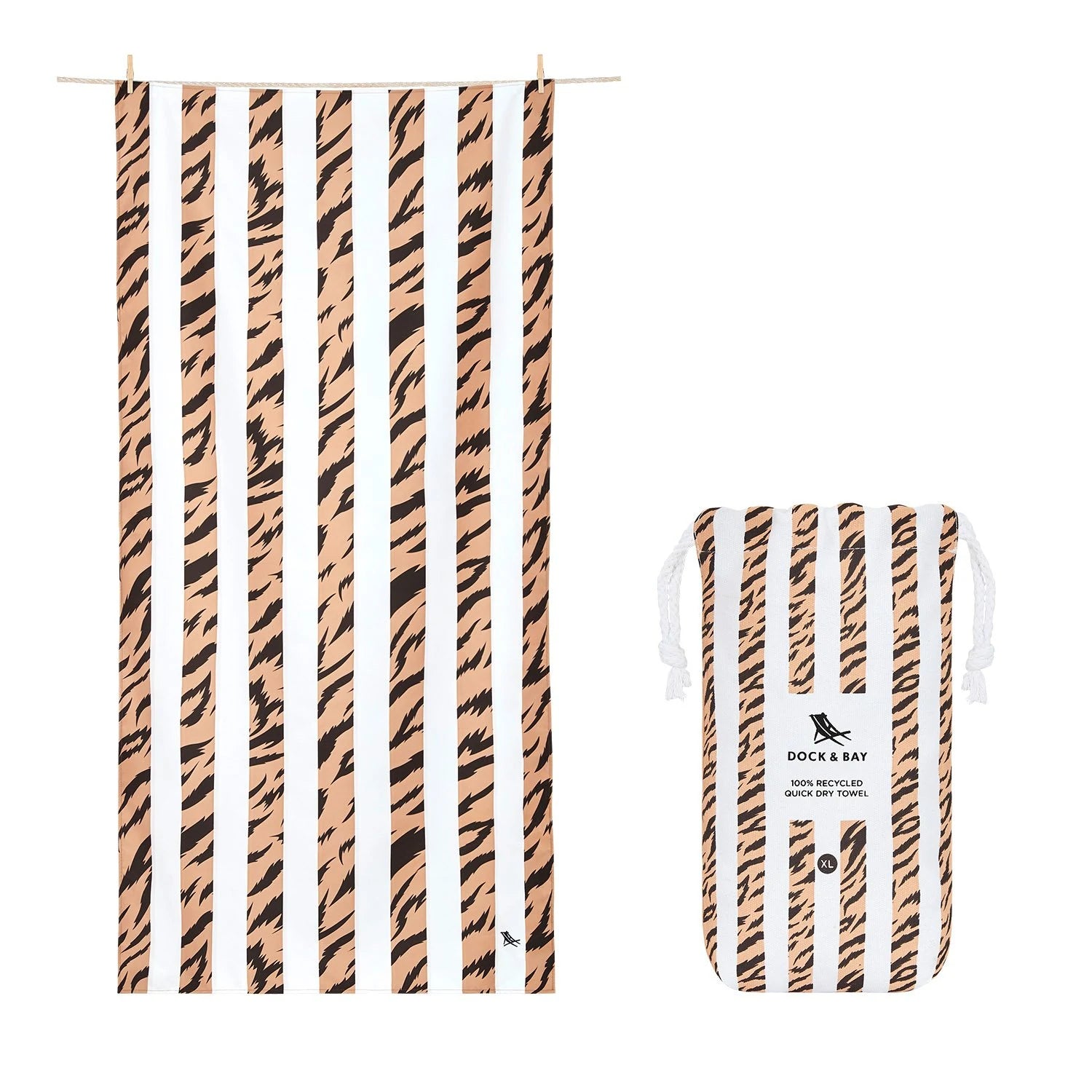 Dock and Bay Tiger Stripe Towel
