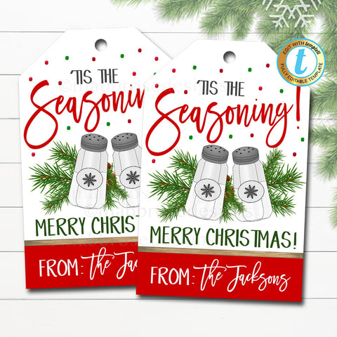 christmas seasoning gift tag