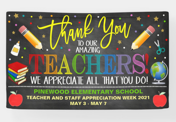 teacher appreciation thank you banner