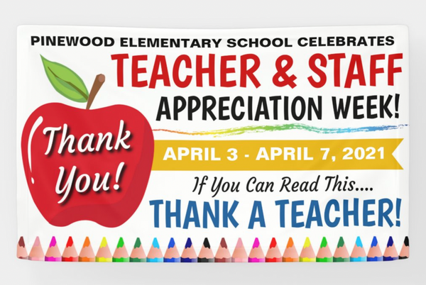 teacher appreciation thank you banner