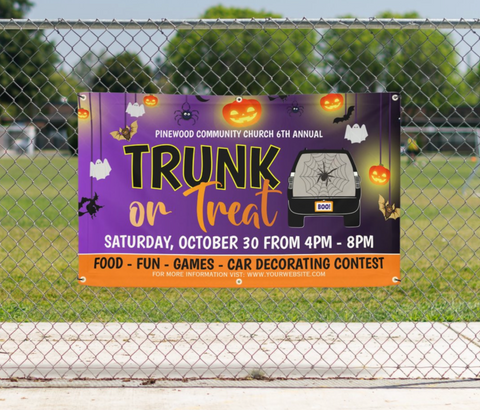 trunk or treat outdoor banner