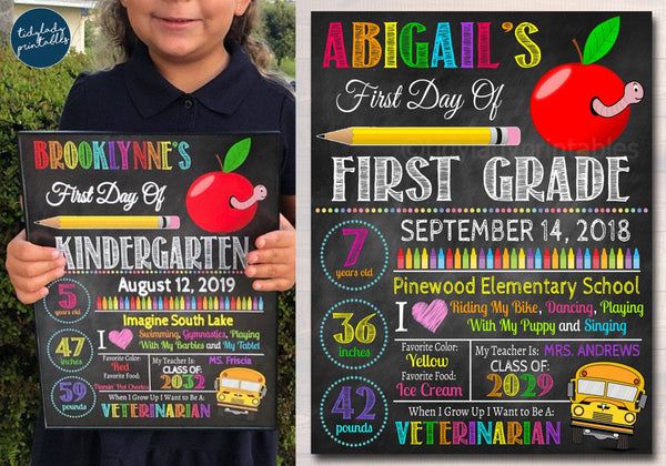 first day of school sign