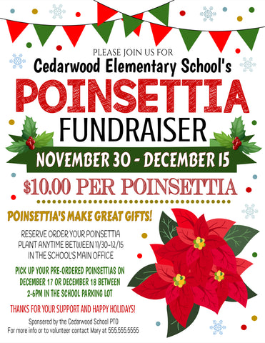 poinsettia pta pto festive